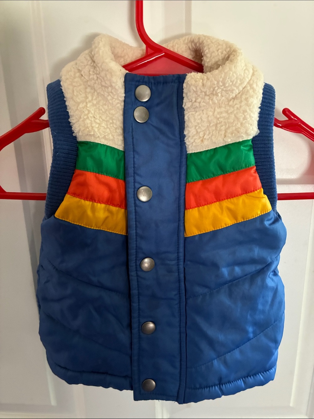 Retro Color block Kids Vest